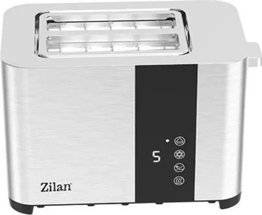 Toaster digital Zilan ZLN6334 2 felii, Inox, 3 functii, Display LED cu touch screen, Tavita pentru firimituri, 850W
