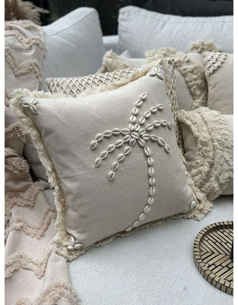 Față de pernă din bumbac 43x43 cm Seashells – Mioli Decor