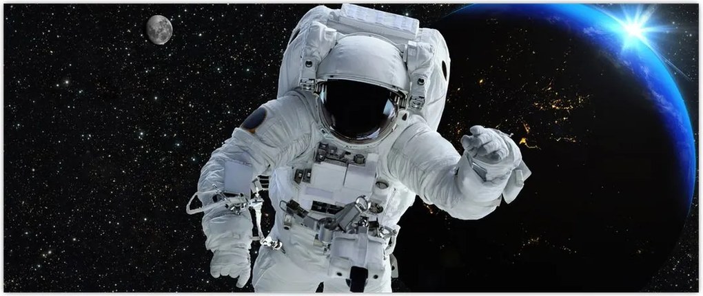 Tablou - Astronaut în Cosmos (120x50 cm)