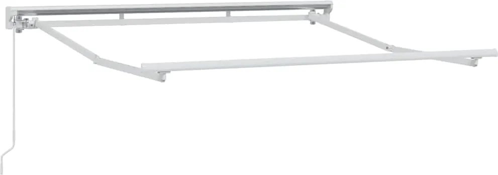 vidaXL Cadru de copertină Manual Ajustabil Alb 2,5 x 2 m Oțel