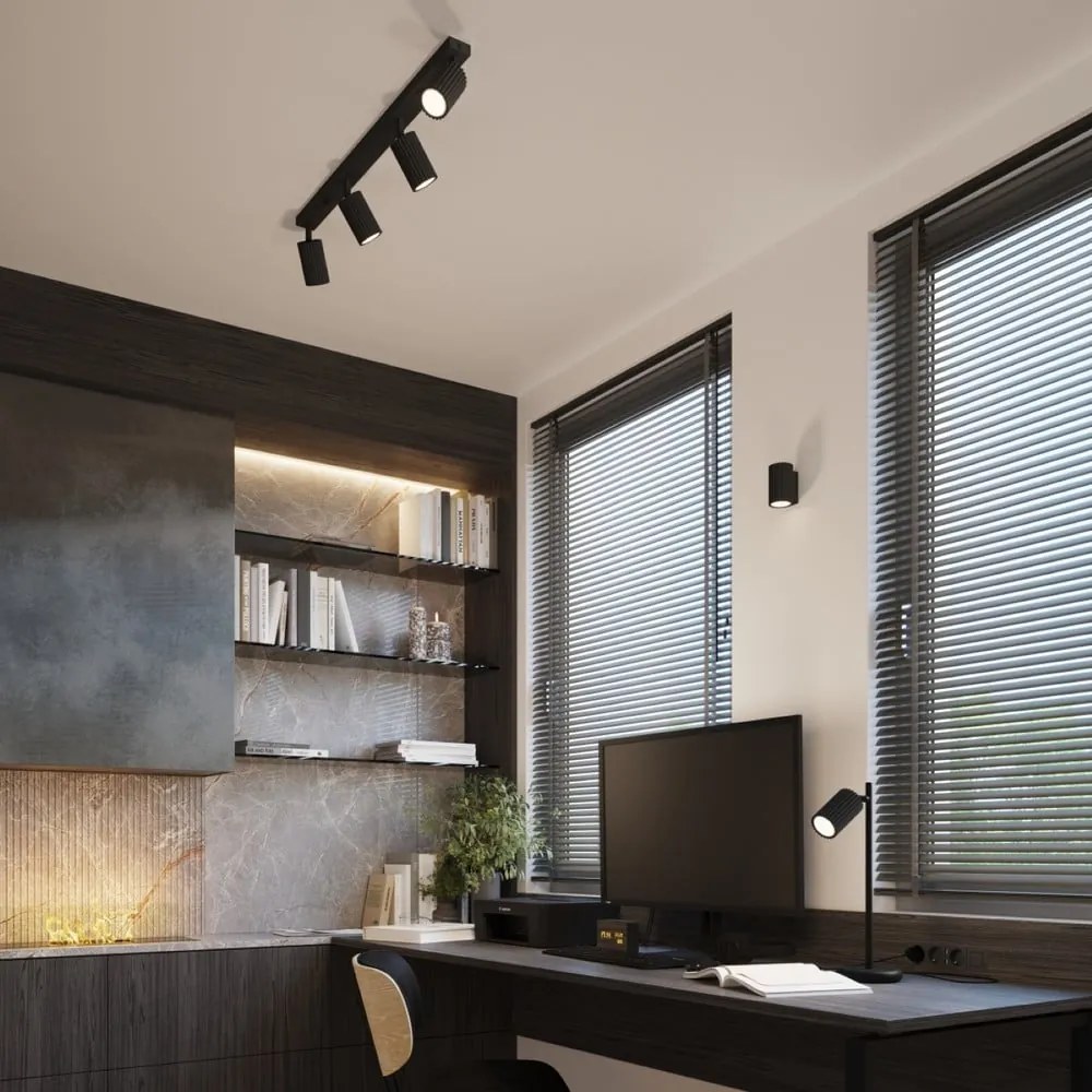 Spot negru 6,5x81 cm Gleam – Sollux