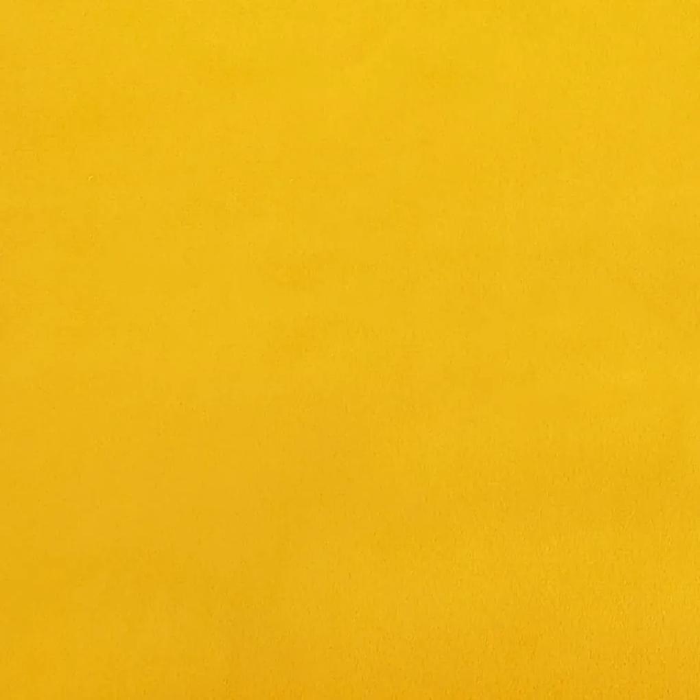 Fotoliu canapea cu taburet, galben deschis, 60 cm, catifea Galben deschis, 92 x 77 x 80 cm