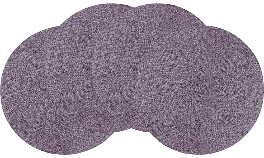 Suport de farfurie Altom Straw violet, diametru 38 cm, set de 4 buc.
