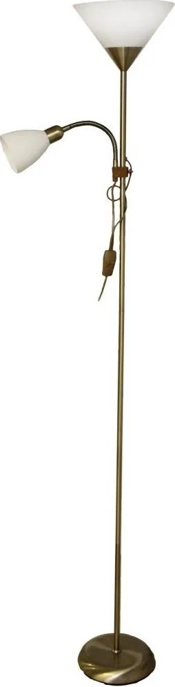 Lampadar WENDY, 1 x E27/100W/230V + 1 x E14/40W, finisaj alamă