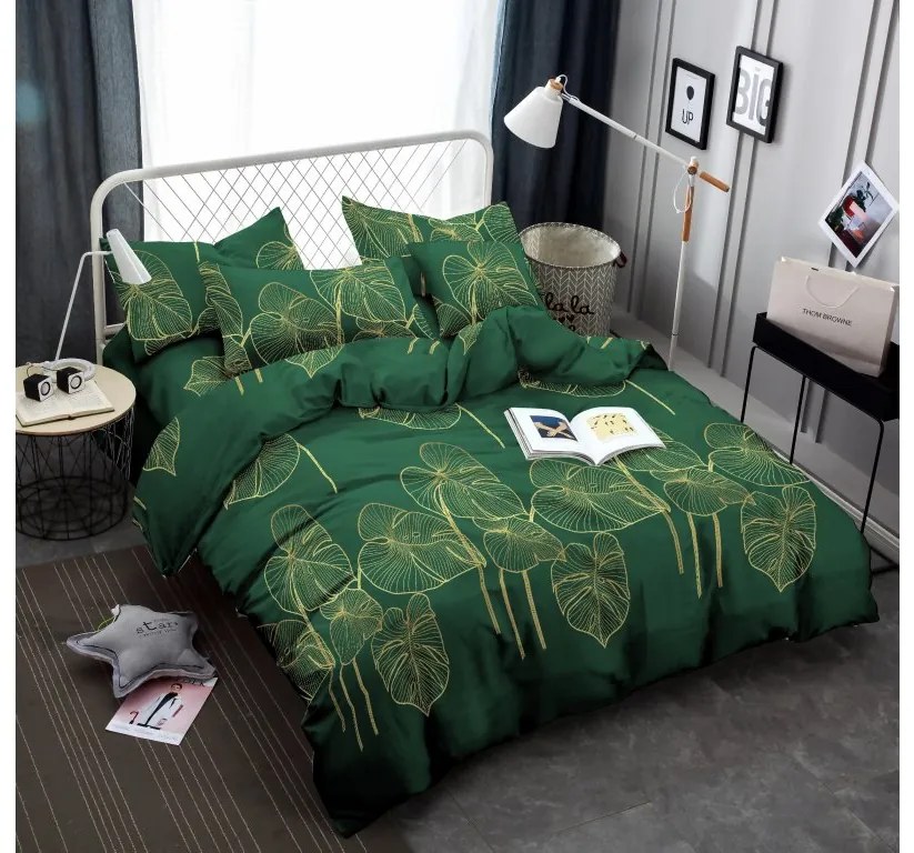 Lenjerie de pat din microfibra VENECIA verde Dimensiune lenjerie de pat: 70 x 90 cm | 140 x 220 cm