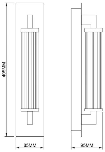 Lampă de perete DORIA LED, 8W, 230V, auriu