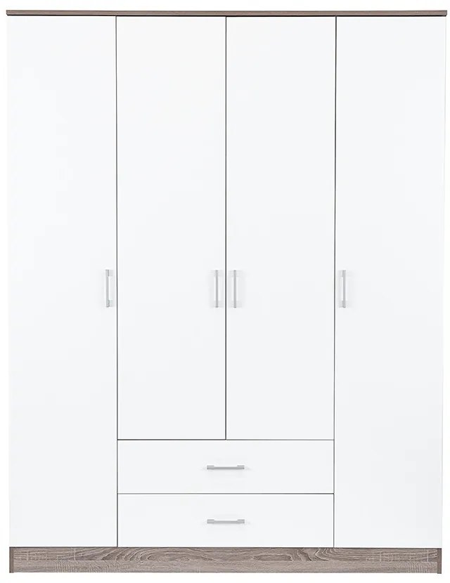 Dulap Miami 160x205 cm alb-stejar York