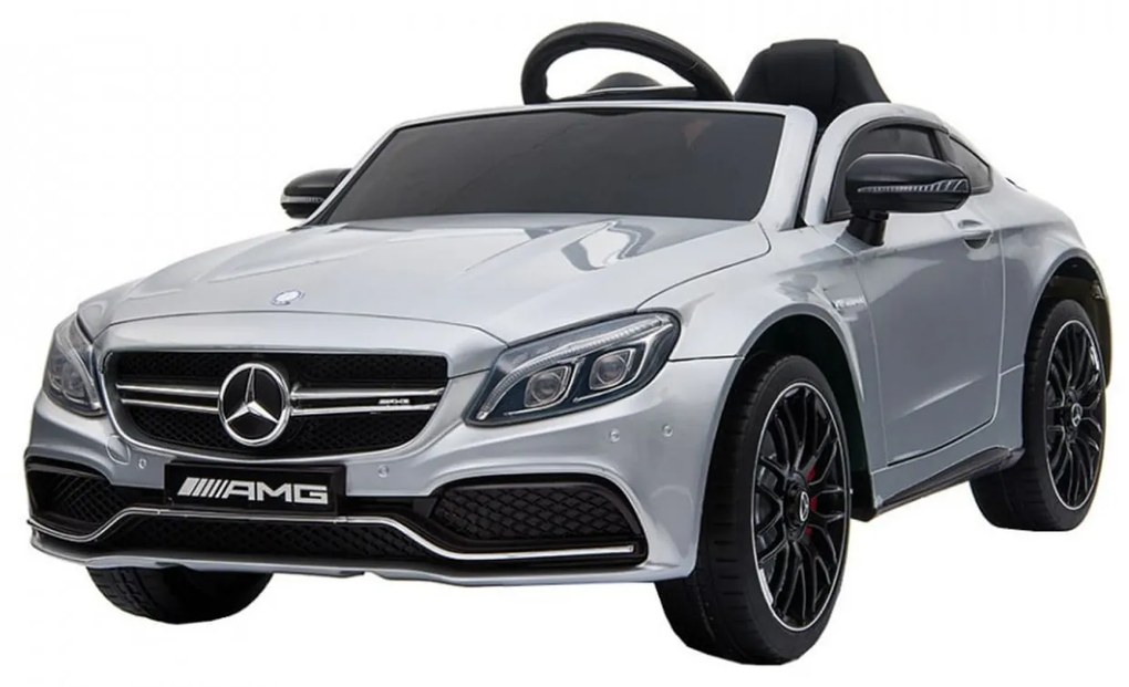 Masinuta Electrica cu acumulator pentru copii NOVOKIDS™ Mercedes C63S AMG Coupe, Cu telecomanda, Roti din Cauciuc EVA, 3-8 ani , Usi cu deschidere ,