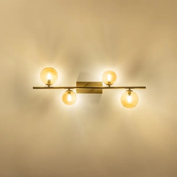 Lustră LED aplicată Brilagi MILLA 4xG9/3W/230V auriu