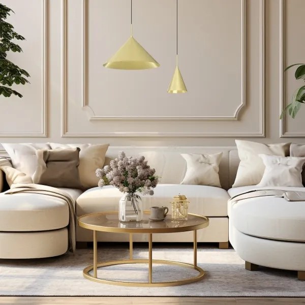 Lustră suspendată pe cablu CAPITAL 1xGX53/15W/230V Ø 46 cm auriu