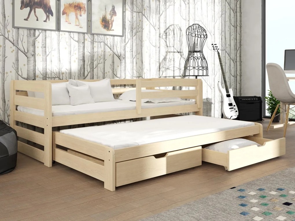 Zondo Pat pentru copii 90 cm Simo (Pin) (cu somieră). 615018