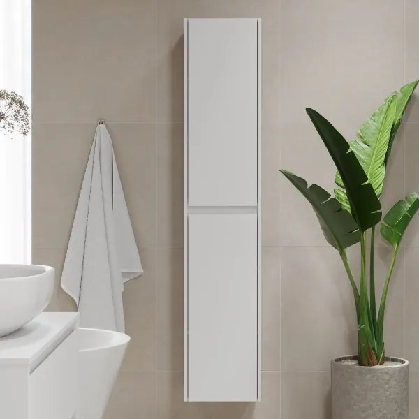 Dulap pentru baie TRONDHEIM, 174 cm, alb