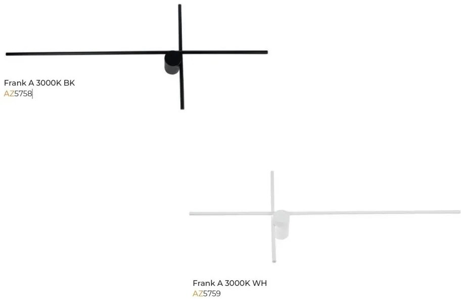 Aplica LED de perete stil minimalist FRANK A alba