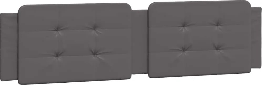 vidaXL Pernă pentru tăblie pat, Zadar, gri, 200 cm, piele artificială