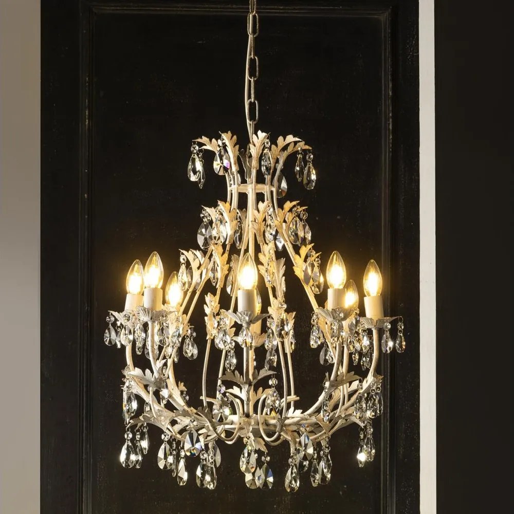 ONLI - Candelabru pe lanț BOTTE 8xE14/6W/230V alb
