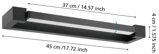 Aplică LED pentru oglindă de baie Eglo 56464 GEMILIANA LED/8,9W/230V 45 cm IP44