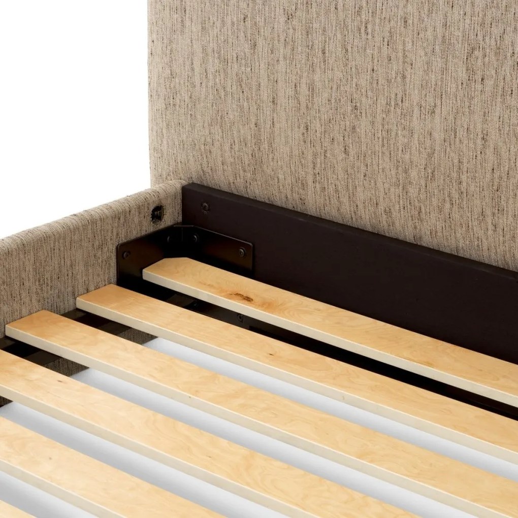 Pat dublu tapitat design LUX Ashford 180x210cm, Beckett beige