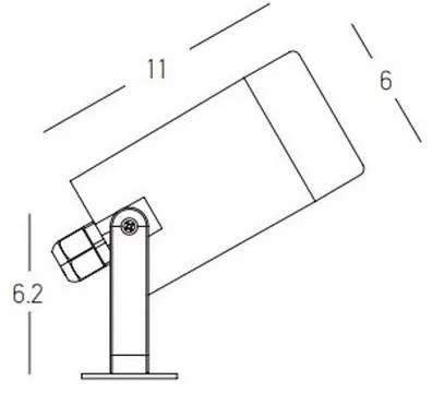 Lampă de exterior 1xGU10/7W/230V IP54 Zambelis E311