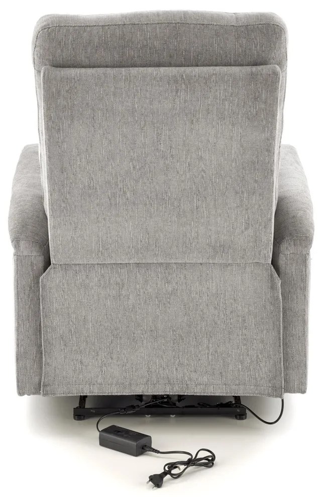 Fotoliu recliner Jamal stofa gri H105 cm