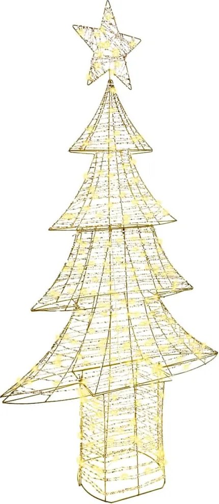 vidaXL Brad de Crăciun cu 240 LED Alb cald 181 cm PET