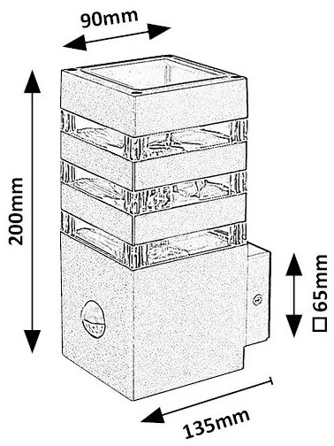 Aplică de exterior cu senzor ANKARA 1xE27/12W/230V IP44 Rabalux 77025