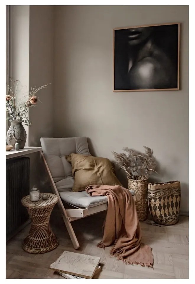 Fotoliu pliabil Karup Design Boogie Raw/Linen Beige