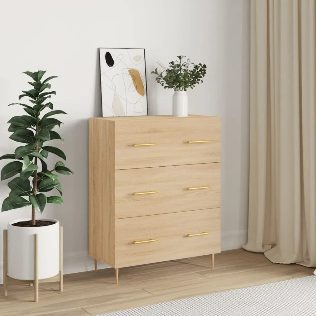 827839 vidaXL Servantă, stejar sonoma, 69,5x34x90 cm, lemn compozit