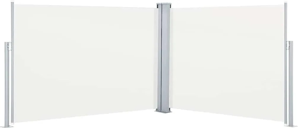 vidaXL Copertină laterală retractabilă, crem, 100 x 1000 cm