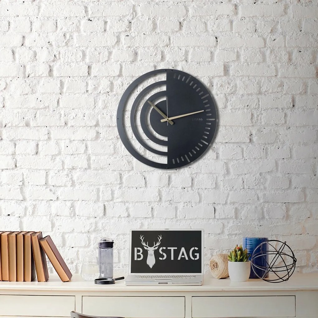 Ceas de perete Chrono Black , 50 x 50 cm