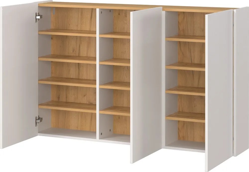 Dulap crem cu aspect de lemn de stejar 138x87x25 cm Libbiano – Germania