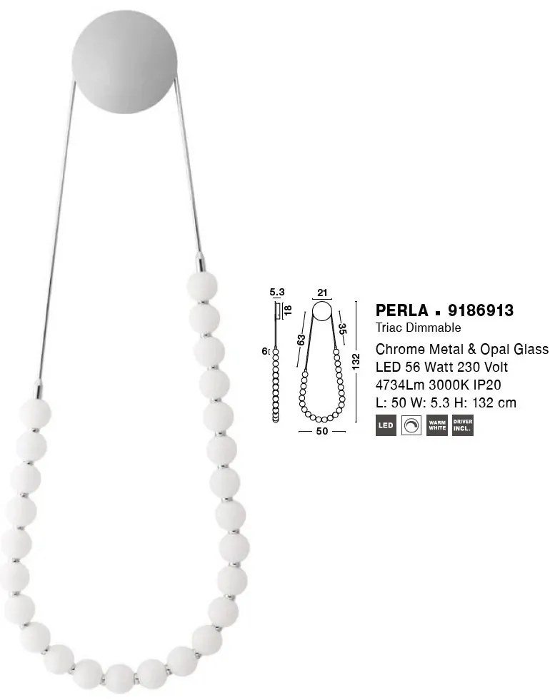 Aplica LED XXL suspendata design decorativ BRILLANTE