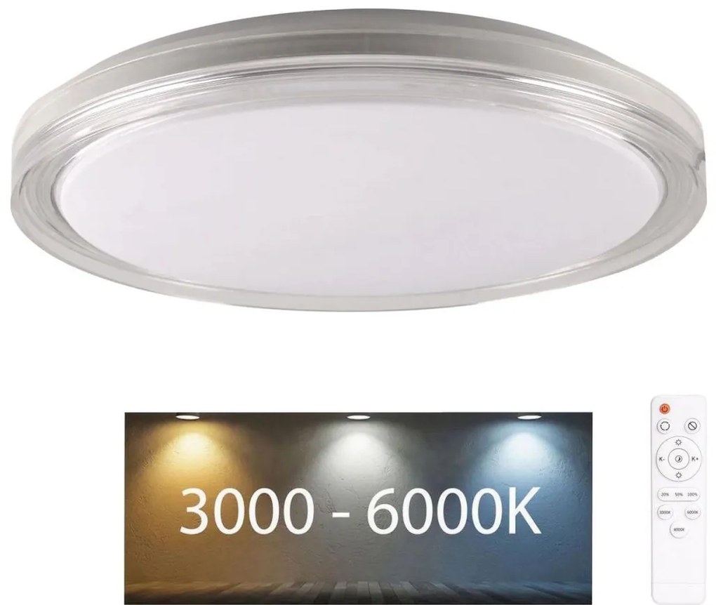 Plafonieră LED dimabilă pentru baie CASSANDRA LED/72W/230V IP44 + telecomandă