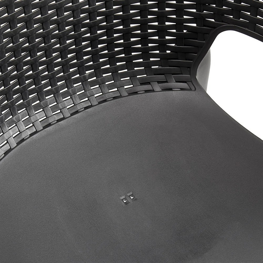 Scaun de grădină din plastic Eva, grafit