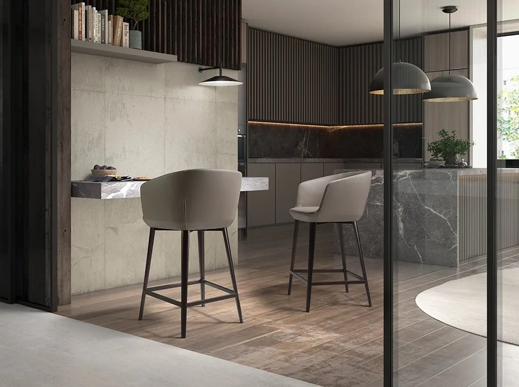 Scaun de bar stil avangardist Grey Stool