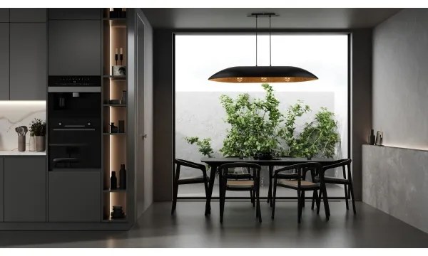 Lustră pe cablu GONDOLA 3xE27/60W/230V negru/cupru