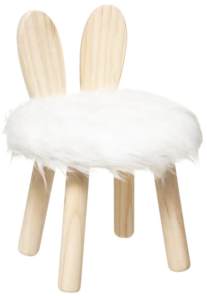 Scaunel pentru copii WHITE RABBIT alb