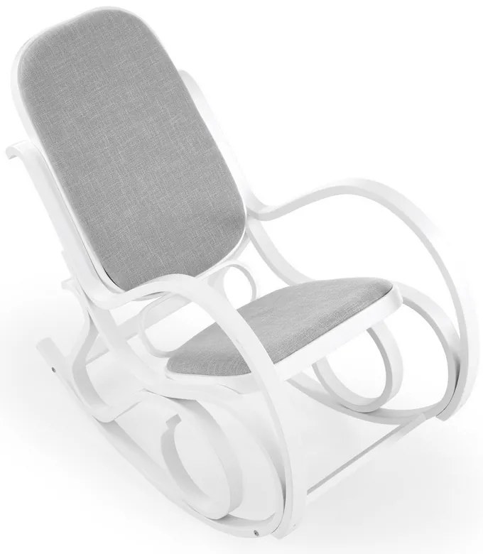 Scaun balansoar Max Plus, gri/alb