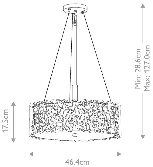 Lustră pe cablu SILVER CORAL 3xE27/100W/230V crom Kichler