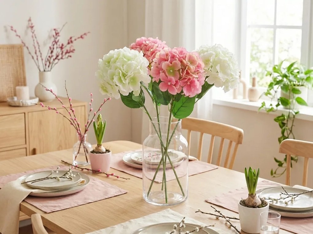 Floare artificiala HORTENSIE 54 cm - mai multe culori Culoare: Roz