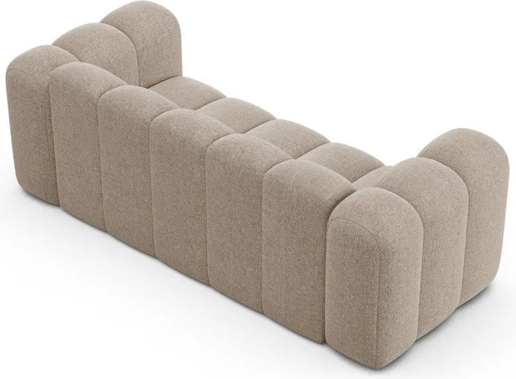 Canapea bej cu tapițerie din chenille 200 cm Lupine – Micadoni
