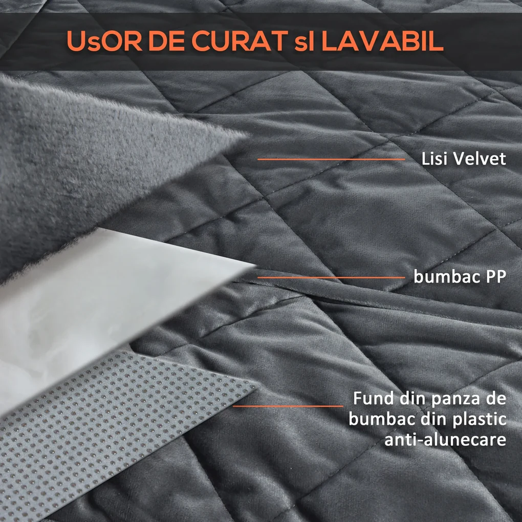 PawHut Husă Protecție Scaun Auto pentru Câini, Impermeabilă, 160x145 cm, Gri | Aosom Romania