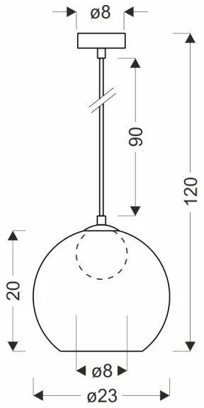 Lustră suspendată pe cablu BRIN 1xG9/15W/230V, negru fumuriu