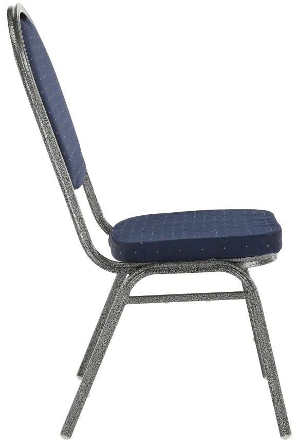 Scaun, rabatabil, textil albastru închis/gri cadru, JEFF 2 NEW