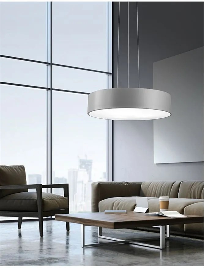Lustra moderna suspendata LED Ã˜60cm Roda gri NVL-616804