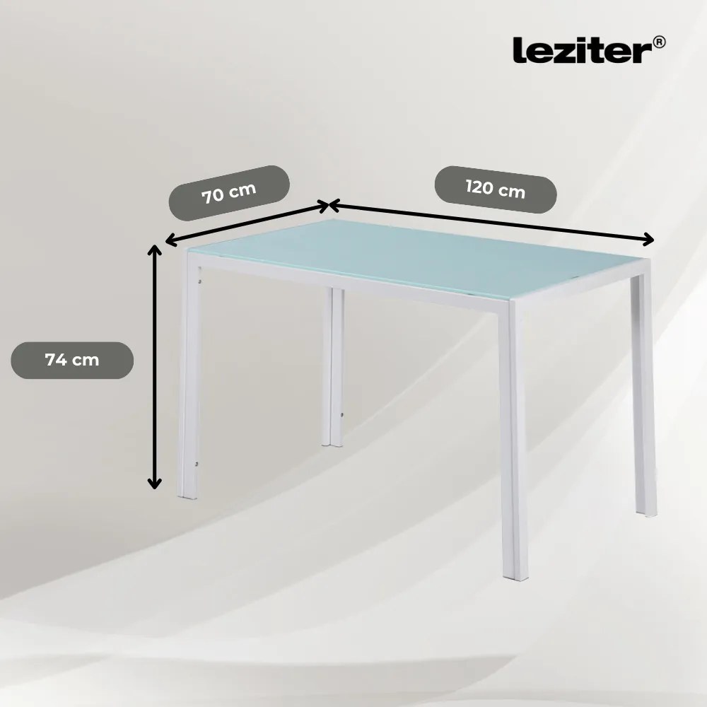 Midland 4+1 set de sufragerie alb-negru