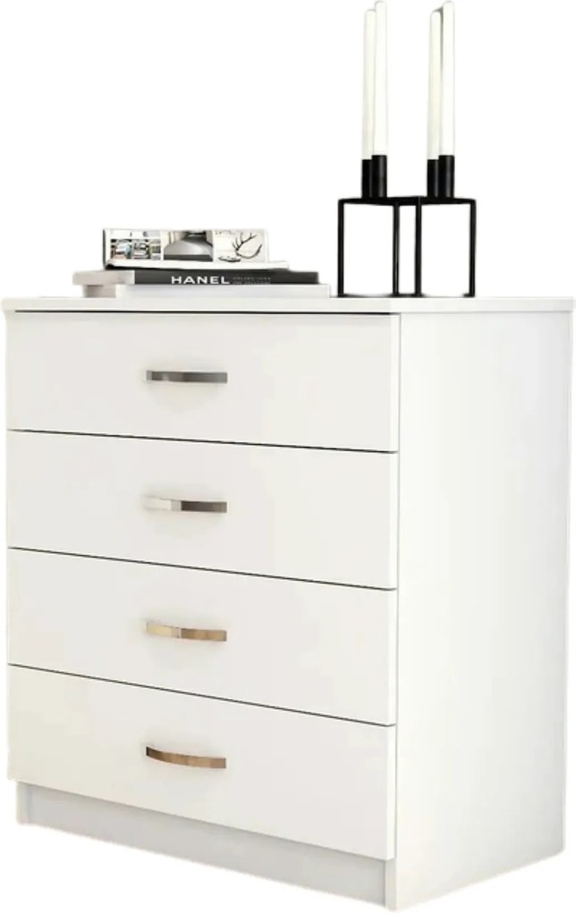 Comoda 616TNM1505, alb, PAL melaminat, 72x45x81 cm