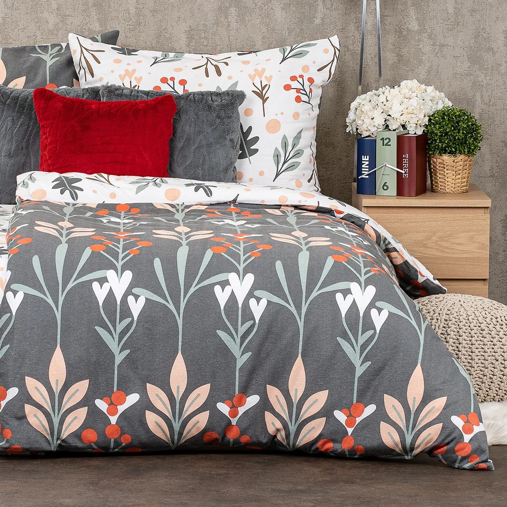 Lenjerie de pat din flanel 4Home Winter nature,220 x 200 cm, 2 buc. 70 x 90 cm, 220 x 200 cm, 2 buc. 70 x 90 cm