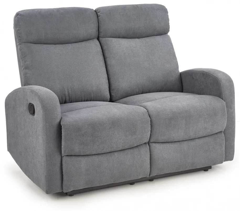Canapea recliner Oslo 2 stofa gri inchis H100 cm