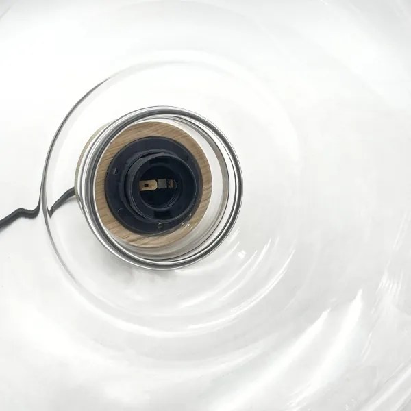 Lustră suspendată SINGLE 1xE27/60W/230V, diam. 28 cm, stejar