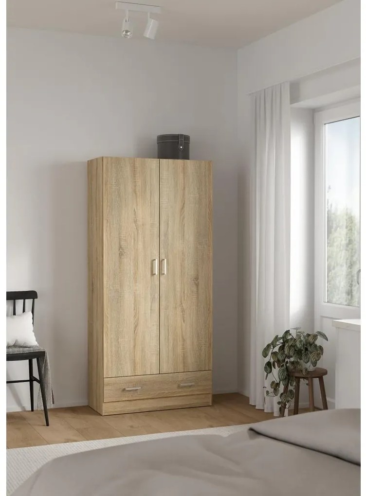 Dulap pentru haine Sid 80 x 36 x 170 cm, stejar sonoma